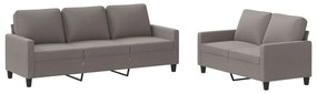 3201467 vidaXL Set de canapea cu perne, 2 piese, gri taupe, material textil