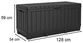 Cutie de depozitare pentru grădină din plastic Kentwood 350L antracit
