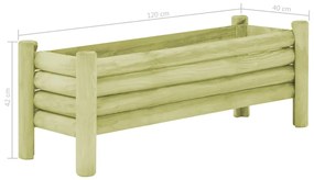 Strat inaltat de gradina, 120 x 40 x 42 cm, lemn de pin tratat 1, 120 x 40 x 42 cm