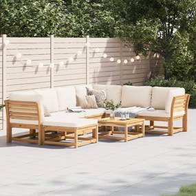3214295 vidaXL Set mobilier grădină cu perne, 8 piese, lemn masiv acacia