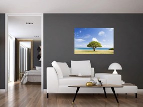 Tablou plaja cu copac (90x60 cm)
