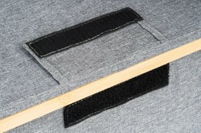 Cutie de depozitare G21 24 x 30 x 15 cm, dinbambus cu capac, gri