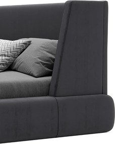 Pat tapițat Rook cu saltea, 140/160/180cm - 180x200
