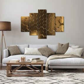 Tablou - Hexagoane verzi (150x105 cm)