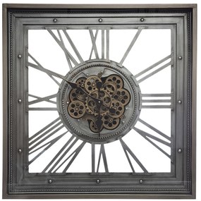 Ceas de perete MECA, metal, 80 x 80 cm