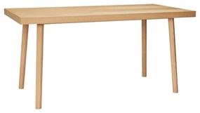 Masă de dining în culoare naturală cu aspect de lemn de stejar 80x160 cm Herringbone – Hübsch