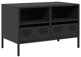 851316 vidaXL Dulap TV, negru, 68x39x43,5 cm, oțel laminat la rece