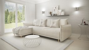Coltar Extensibil Gamma 238 x 170 Cm Revesibil, Tapiterie Textila Bej