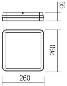 Plafonieră LED de exterior cu senzor ISOLA LED/24W/230V IP54 Redo 90292