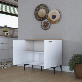 Comodă Jette 90 (nuc + alb). 1127420