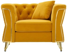 Fotoliu cu perna, mustar, 104X83X76 cm, Emy, Mauro Ferretti