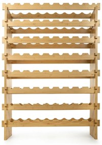 Raftier de vin din bambus G21, 72 sticle