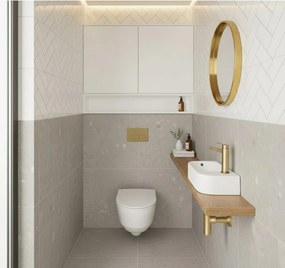 Lavoar pe blat   suspendat REA Odetta alb