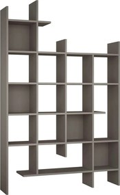Biblioteca MANCO, gri, PAL melaminat, 122x26x188 cm