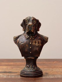 Statuie decorativa bust câine din rășină, H24,5 cm, "Dogporal"