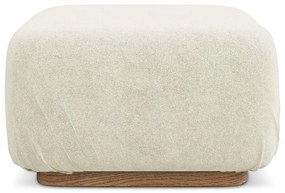 Taburet modular crem cu tapițerie din țesătură bouclé Ailani – Makamii