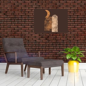 Tablou pe sticlă - Arce portocalii N⁰2 (70x50 cm)