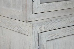 Vitrina, alba, din lemn de mango, Meadow