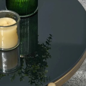 MAAU3 - Masuta de cafea rotunda 85 cm, mesa pentru living - Auriu