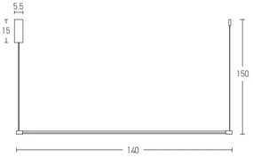 Lustră LED pe cablu LED/20W/230V negru Zambelis 20119