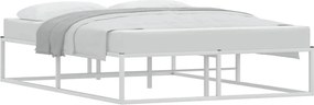 vidaXL Cadru de pat fără saltea alb 140x200 cm metal