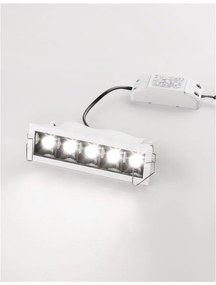 Corp incastrabil tavan fals cu 5 spoturi LED SWAN alb/ negru NVL-9232126