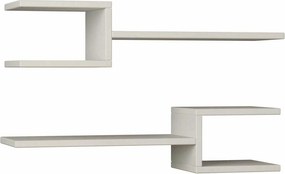 Set 2 polite FORK, alb, PAL melaminat, 75x22x18 cm