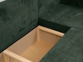 Coltar in forma de U SMART COSARO 295x140 cm, verde inchis