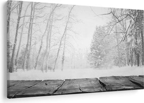 Tablou - Pier de lemn în timpul iernii (90x60 cm)