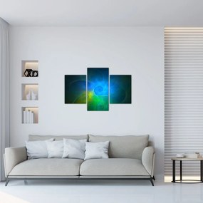 Tablou cu abstracțiune albastră (90x60 cm)