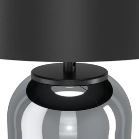 Lampă de masă Eglo 390063 CUITE 1xE27/40W/230V negru/fumuriu