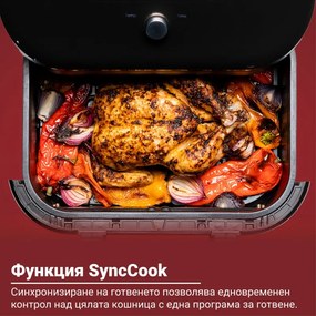 Friteuza cu aer cald Instant Pot Vortex Plus Versazone 140115101, 1700W, 8.5L, 2 zone de gatit independente, 35-205°C, 6 programe, Negru