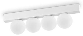 Plafoniera LED design minimalist Ping pong pl4 alba