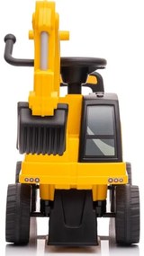 Excavator fără pedale pentru copii CAT galben/negru