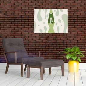 Tablou pe sticlă - Hippies, lampa de lavă (70x50 cm)