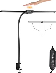 Top Light - lampă de birou LED reglabilă cu clemă LYRA LED/18W/230V 3000-6500K neagră