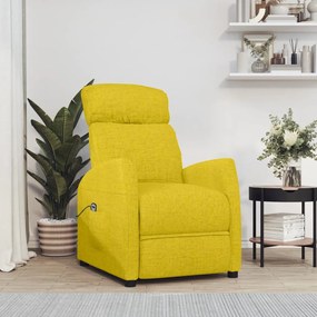 3098108 vidaXL Fotoliu cu ridicare, galben deschis, textil