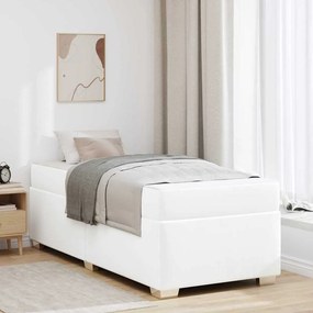 vidaXL Cadru de pat Altele Alb 90 x 200 cm Piele artificială