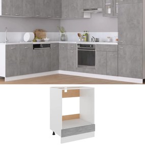 vidaXL Dulap pentru cuptor Lyon, gri beton, 60x46x81,5 cm