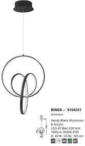 Lustra LED suspendata design modern RINGS NVL-9104311