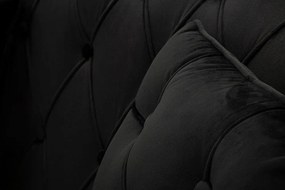 Canapea neagră cu tapițerie din catifea 130 cm Budapest – Mauro Ferretti