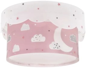 Plafonieră pentru copii MOON 2xE27/60W/230V roz Dalber 61236S