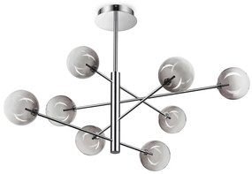 Lustra cu 8 surse de lumina EQUINOXE SP8 faded smoky