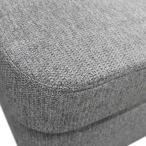 Canapea colțar extensibilă în U SERPA, cu spațiu de depozitare, stânga, gri