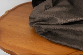 Draperie opaca LOOM VELVET 140x250 cm, maro Agatat: Inele metalice