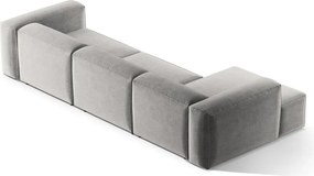 Colțar gri deschis (cu colț pe partea stângă/cu șezlong) Bergamo – Cosmopolitan Design