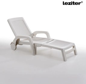 Șezlong Omaha alb