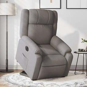 vidaXL Fotoliu electric rabatabil cu ridicare, gri taupe, textil