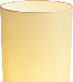 Lampă de podea inteligentă din lemn cu abajur bej, inclusiv WiFi A60 - Stojon