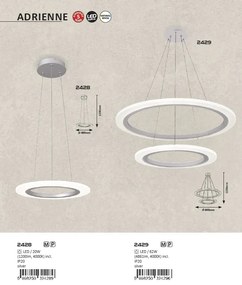 Lustra inelara LED camera de zi, sufragerie, dormitor Adrienne 2428 RX